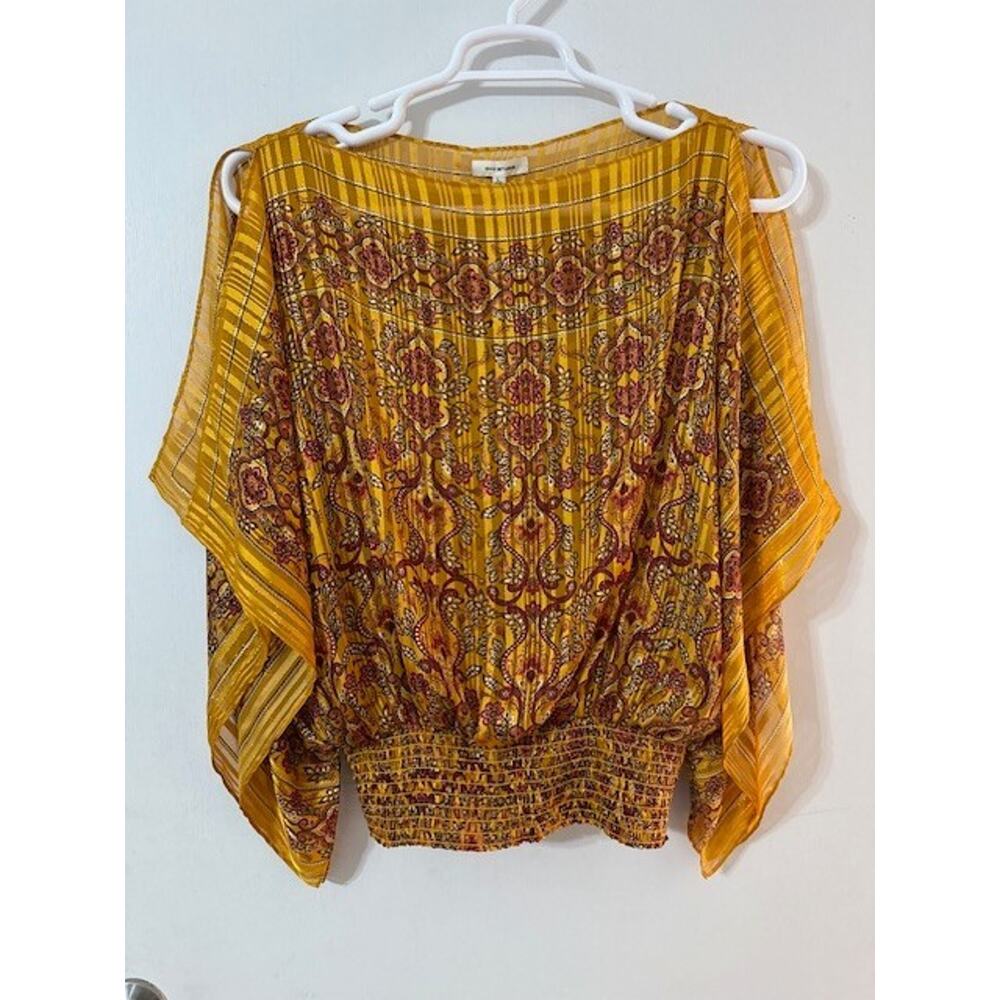 NWT Max Studio Sheer Kimono Sleeve Tank Lined Blouse - Size Large